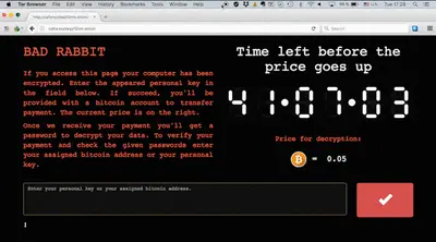 A new strain of ransomware nicknamed "Bad Rabbit"