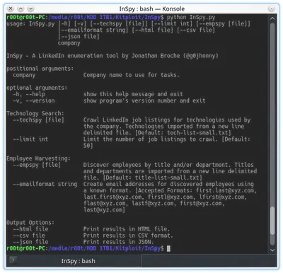 InSpy - A Linkedin Enumeration Tool