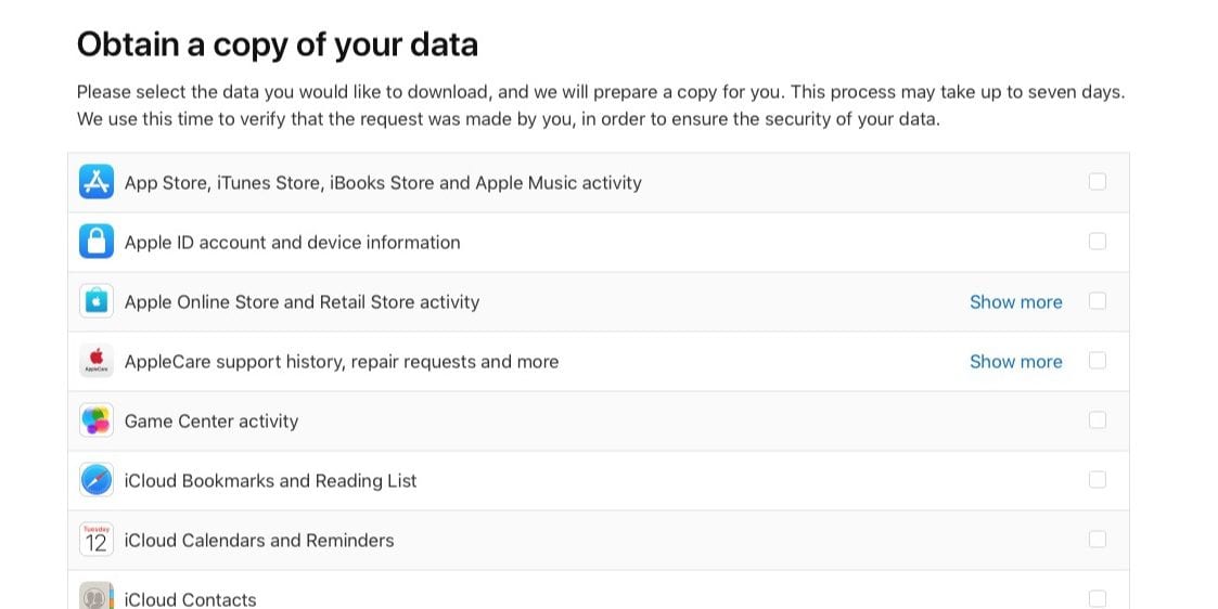 How to Download All the Data Apple Collects About You