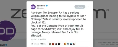 Tor Browser Zero-Day Vulnerability Revealed Online – Patch Now