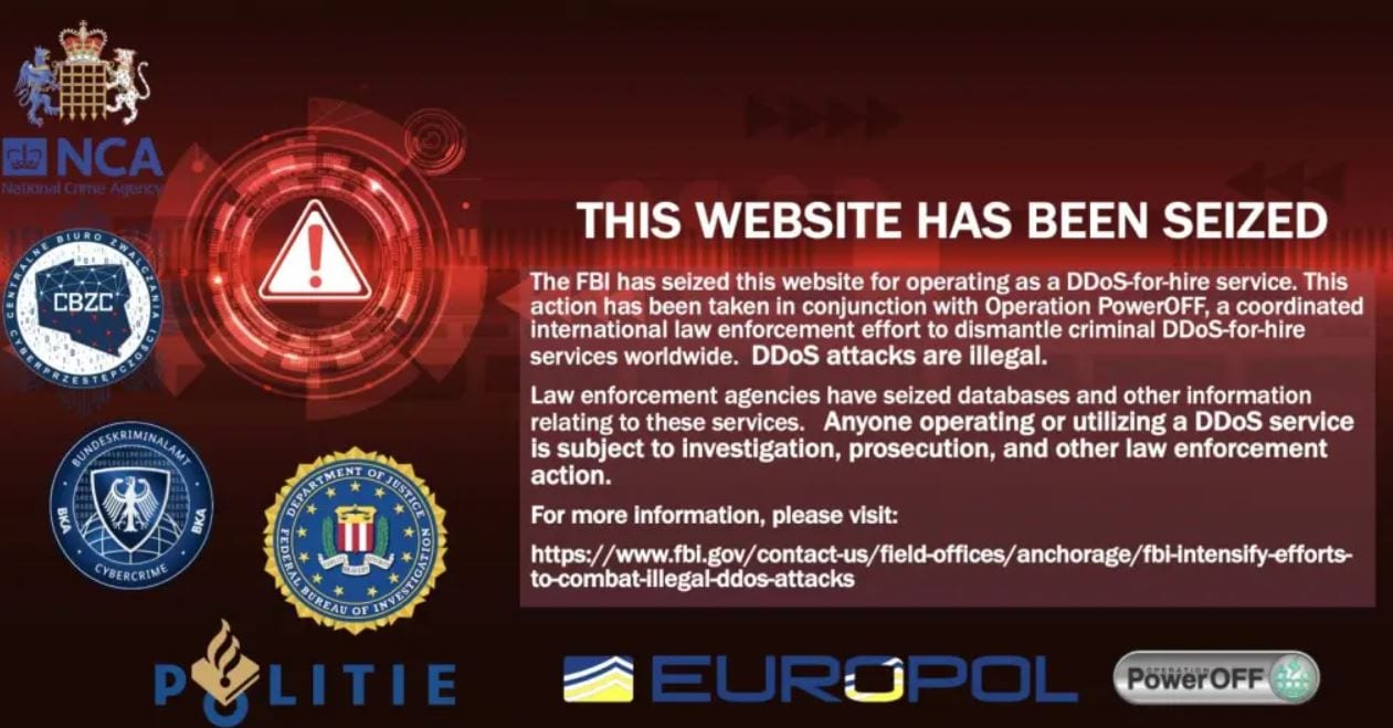 FBI seized 48 domains linked to DDoS-for-Hire service platforms