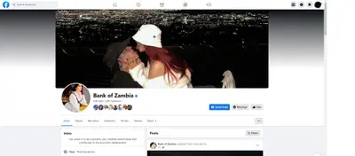 Bank of Zambia confirms hacking of its Facebook page