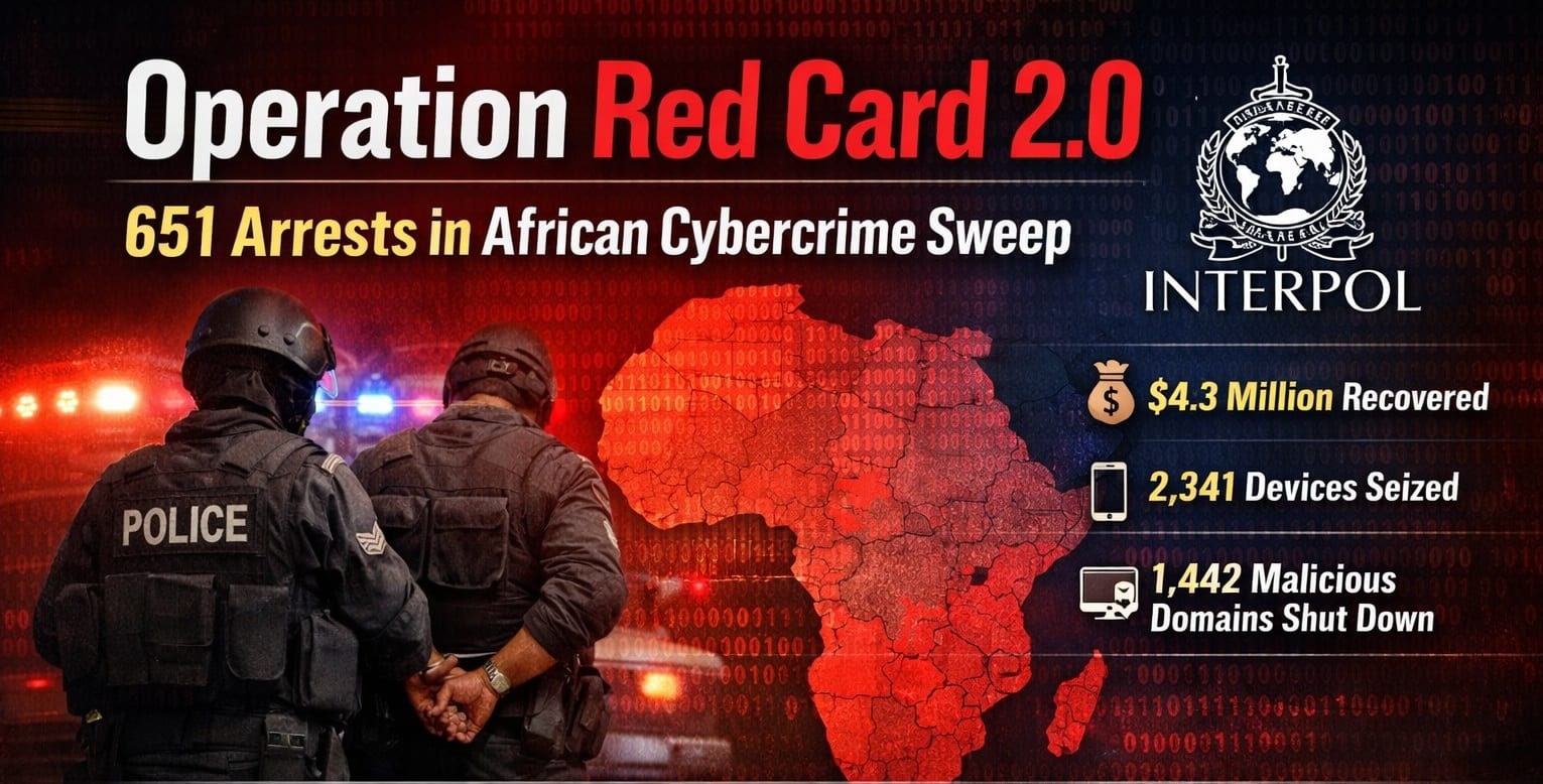 Operation Red Card 2.0 arrests 651 in African cybercrime sweep
